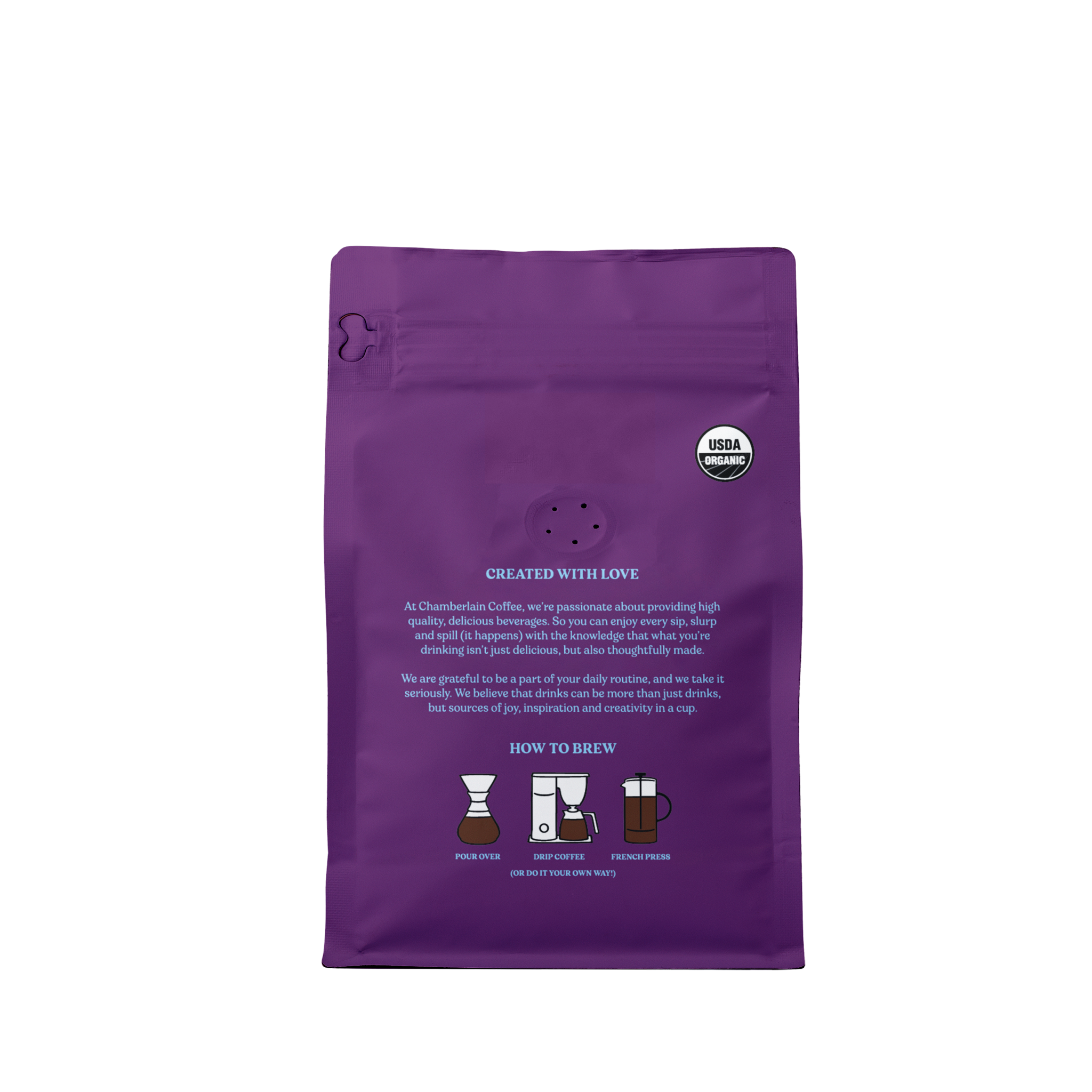 Organic Espresso Dark Roast Coffee Blend  Product Shot Back